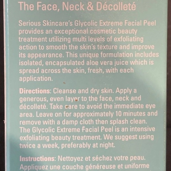 ✨NIB ✨Serious Skincare Glycolic Extreme Facial Peel 2fl oz. Retexturizing. - Picture 2 of 2
